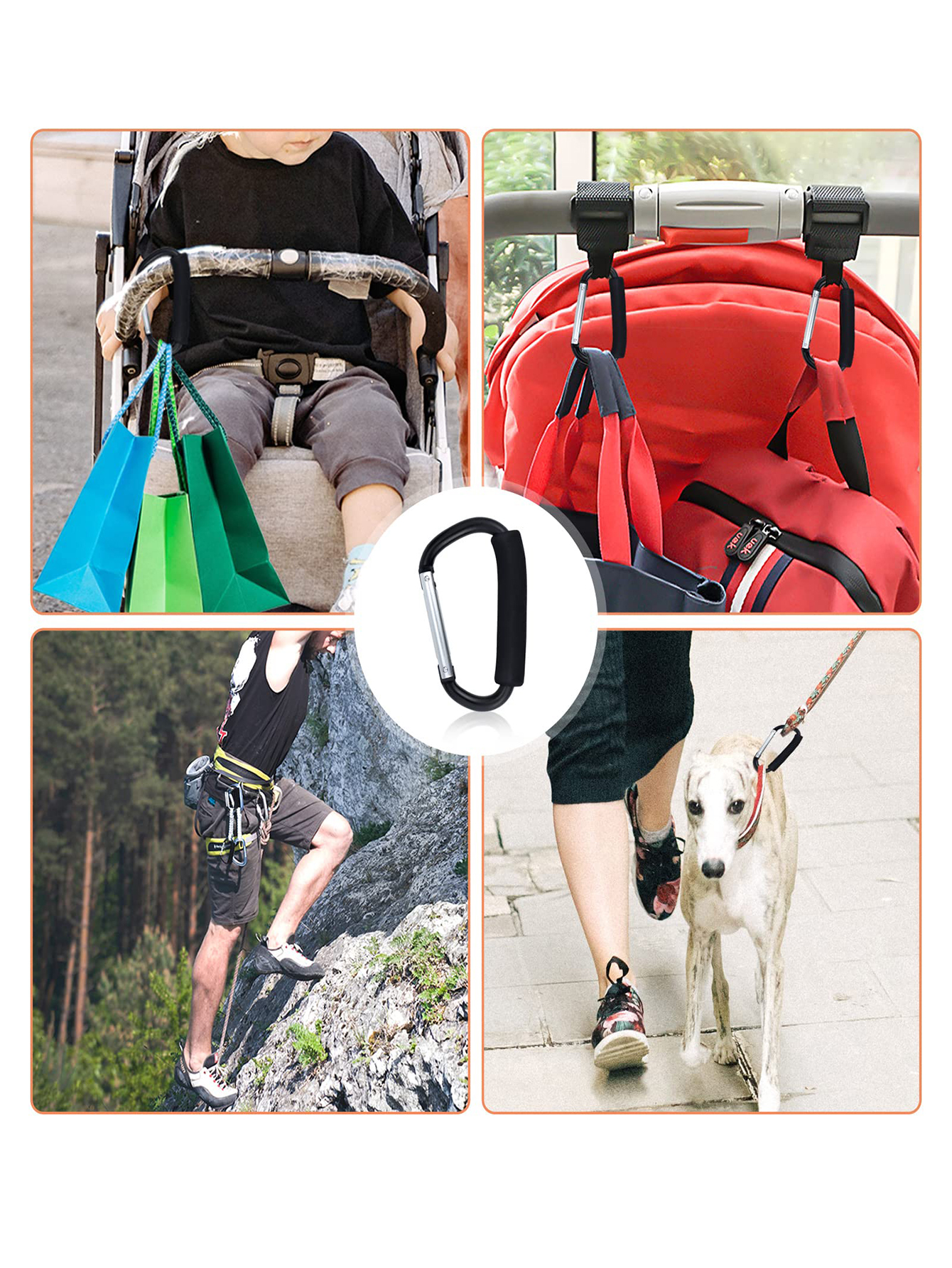 1pc Baby Stroller Hook Stroller Dedicated Hook, Storage Bag Hook For Backpack Car, Universal Stroller Hook Hanging Shopping Bag