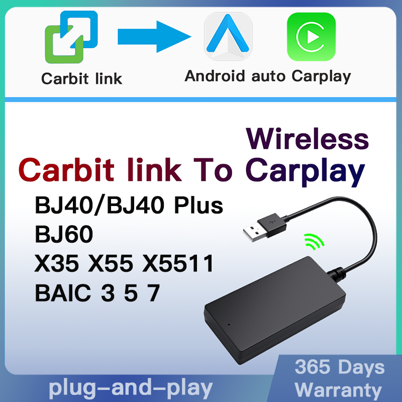 Carbitlink Smartlink Phonelink Adaptador para CarPlay Sem Fio Android Auto dongle Box Jetour Baic Geely Chery Carbit link NCP0036