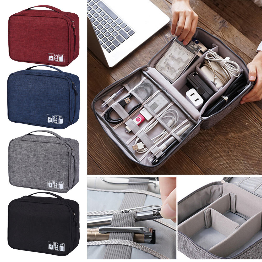 Custodia per cavi da viaggio accessori elettronici caricabatterie borsa Organizer per unità USB