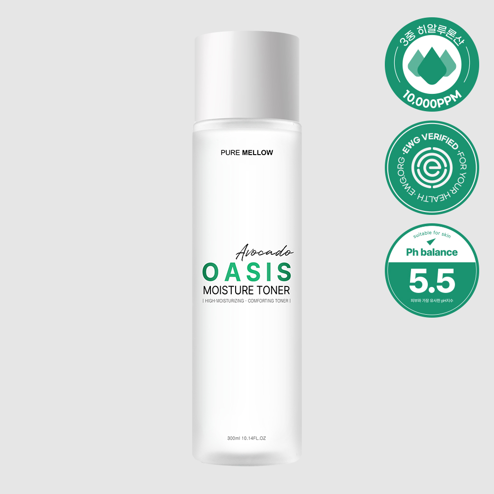 퓨어멜로우 아보카도 히알루론산 토너 300ml (대용량 수분 스킨 토너)