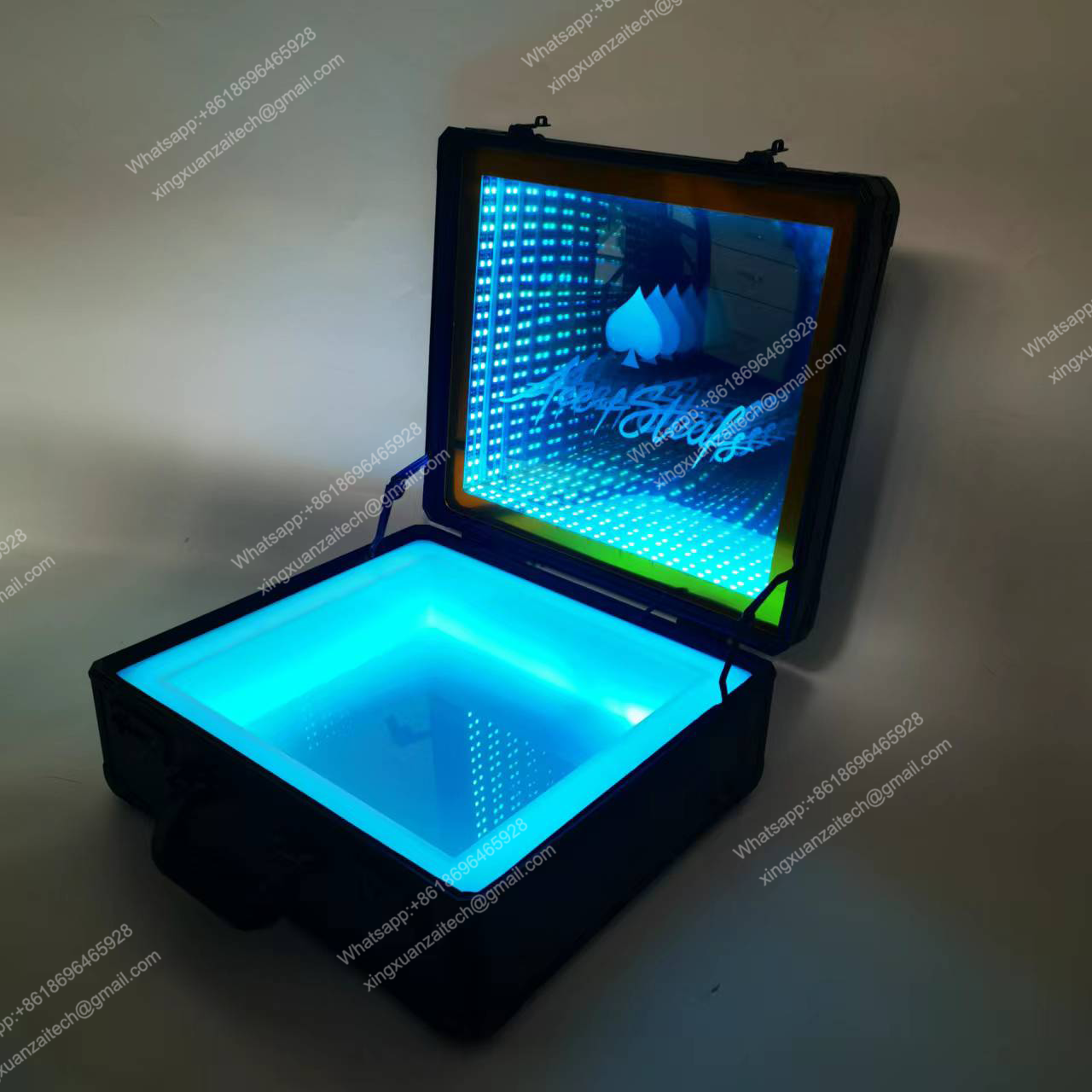 4 PCS LOGO Personalizado LED BEEF SUITCASE