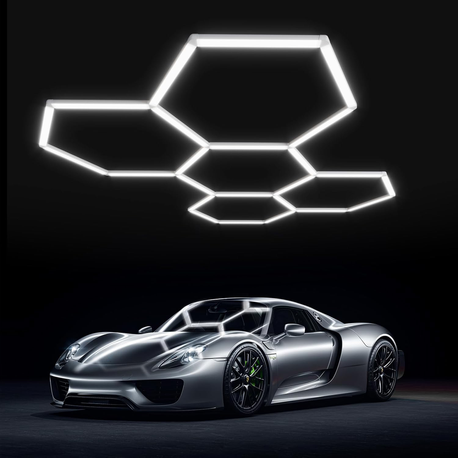 Plafonnier Led en nid d'abeille, lampe de Garage souterraine, hexagone, encadré à 5 trous, Design, économe en énergie, éclairage moderne Durable