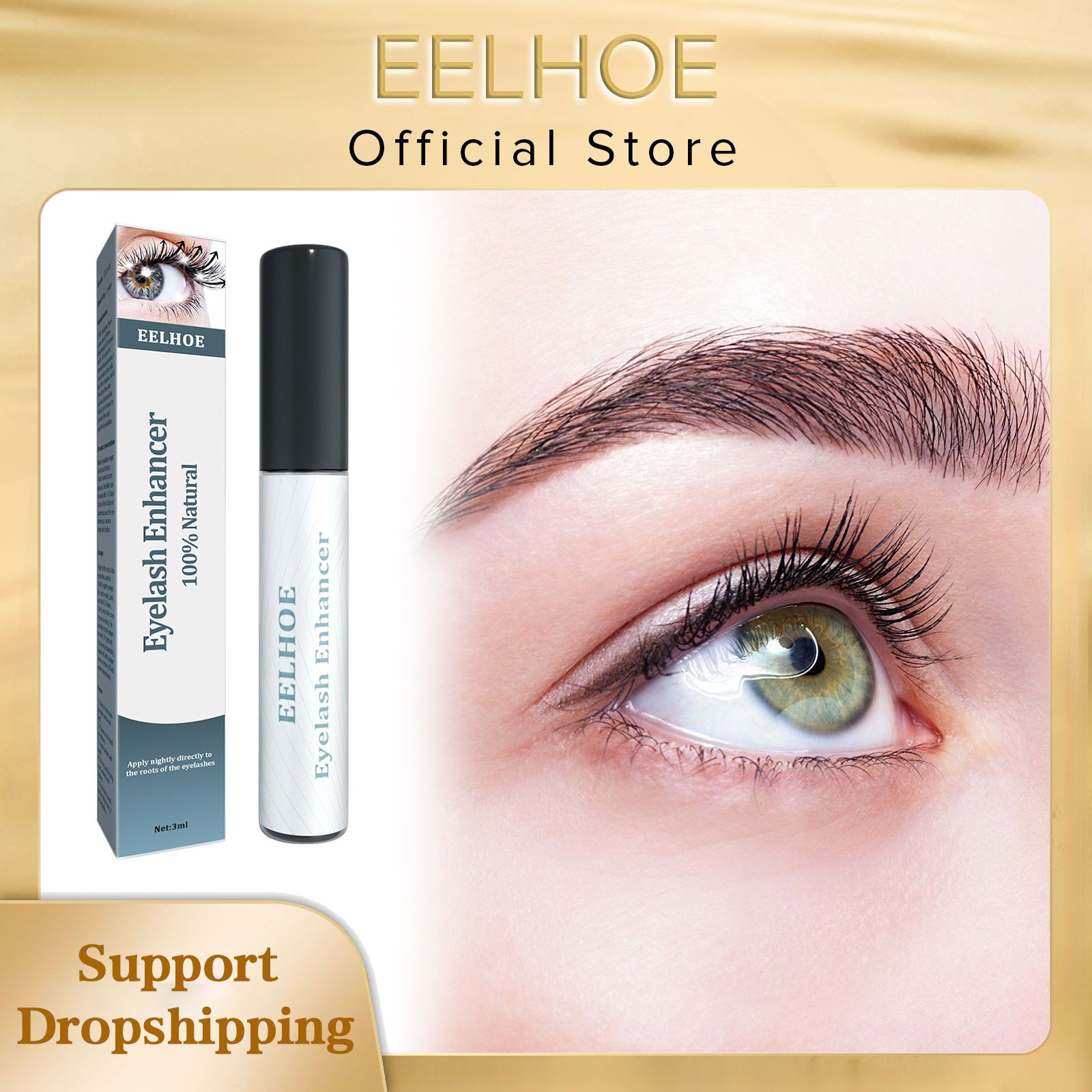 EELHOE Wimper Enhancer Serum Verlenging Wimpers Reparatie Versterken Curling Dikker Oogzorg Lift Wimpergroei Essentie 3 ml