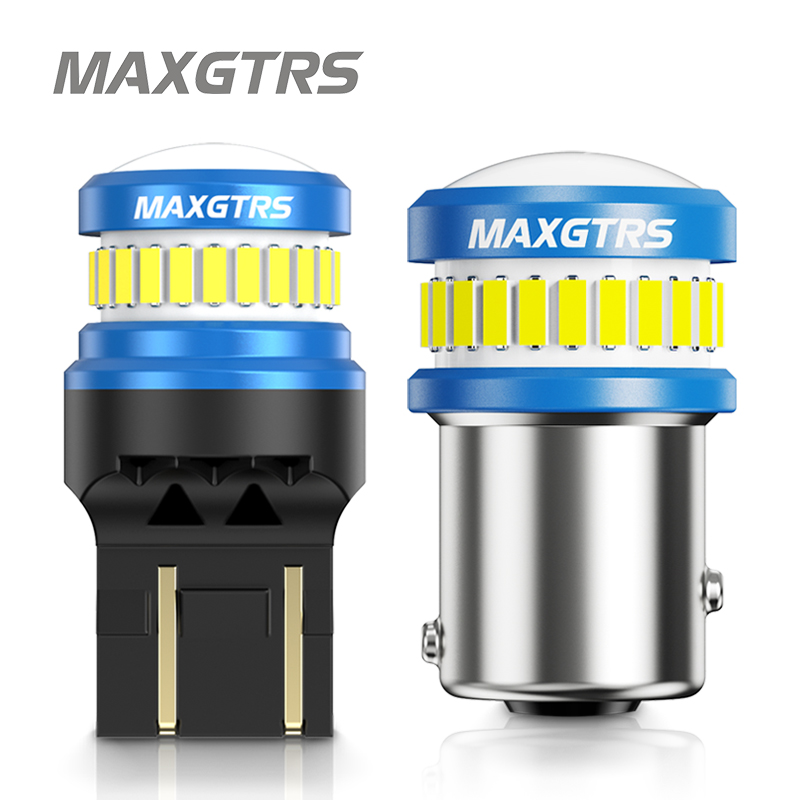 2x LED T20 1157 BAY15D P21/5W LED 7443 SRCK W21/5W 4014 LED Bulsb Luci per auto Indicatori di direzione Freno Lampada di coda retromarcia Auto 1200LM 12V