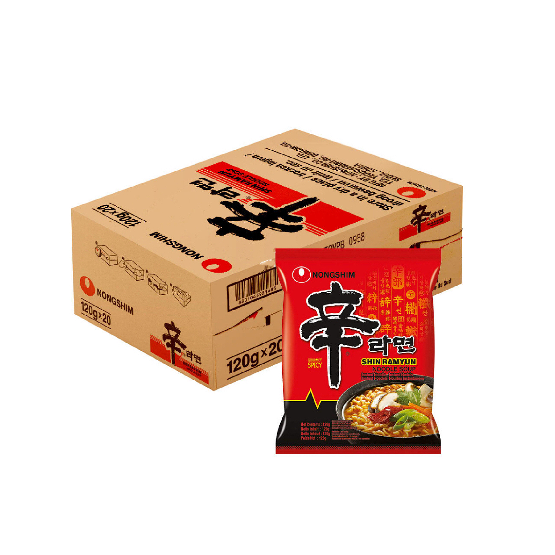 【SPEDIZIONE GRATUITA】NONGSHIM SHIN RAMYUN SPAGHETTI ISTANTANEI ORIGINALI 20PZ/CT