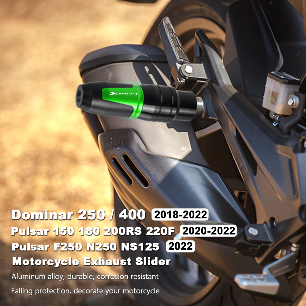 Protection anti-chute pour moto (slider d'échappement) compatible Bajaj Dominar 250 400 Pulsar 200RS 150 220F 180F F250 N250 NS125