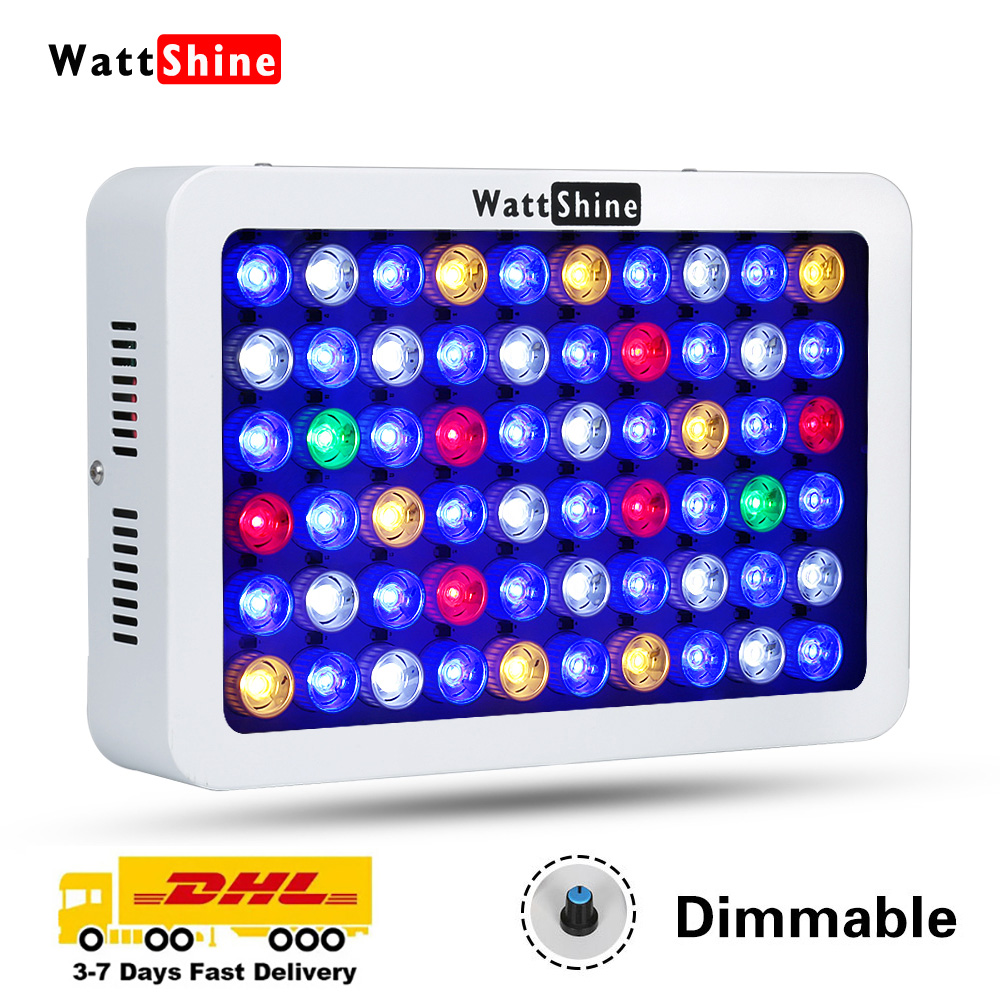Dimmer Aquarium Light หรี่แสงได้ LED ถังปลาไฟ 180W Marine Reef Fishbowl โคมไฟตกแต่งสําหรับถังปลาและพิพิธภัณฑ์สัตว์น้ํา