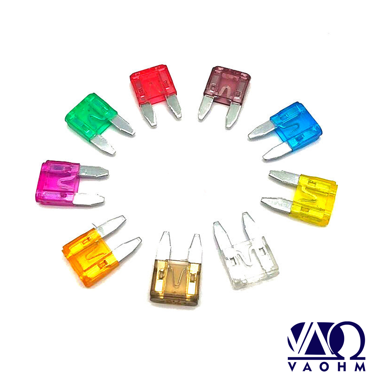 VAOHM 10PCS Mini Blade Type Automotive Circuit Protektoren Kleine 3A 5A 7,5A 10A 15A 20A 25A 30A 35A 40A