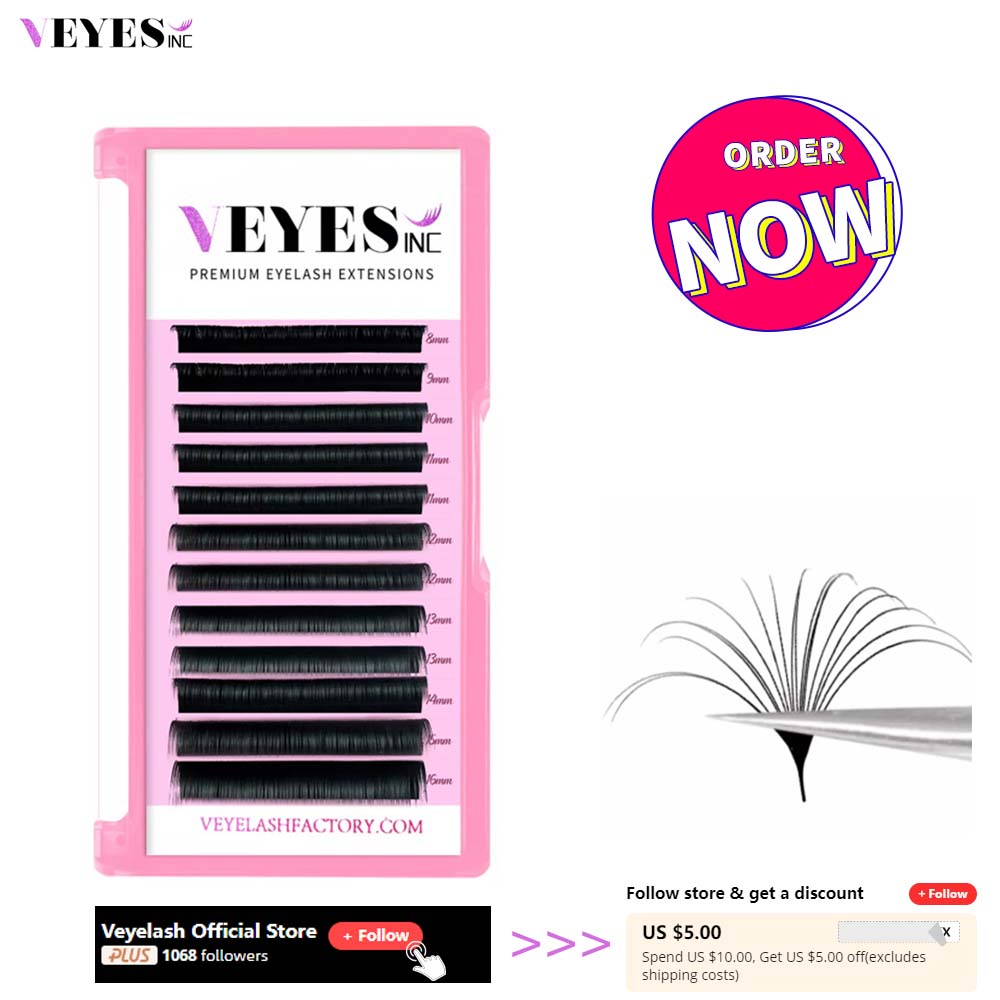 Veyes Inc Easy Fanning przedłużanie rzęs Veyelash CC Curl rosyjskie rzęsy objętościowe Fast Bloom Austomatic kwitnienie makijaż uroda