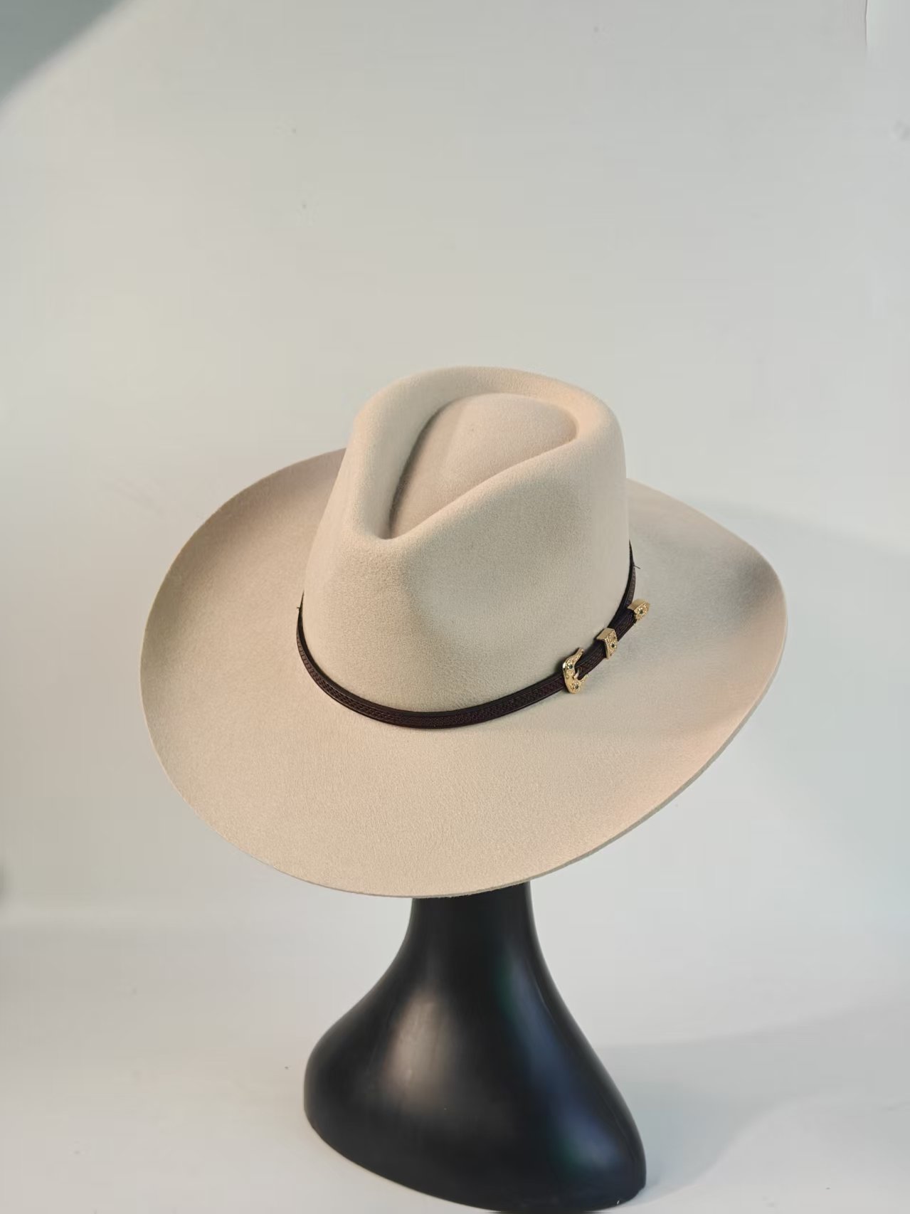 Chapeaux de cowboy 100% laine pour hommes et femmes, chapeau de cowgirl en laine avec doublure, large bord, chapeau en feutre, sur mesure, 4 tailles, sombrero homme pour extérieur