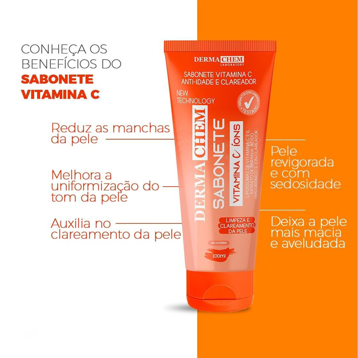 Sapone viso antietà e schiarente alla vitamina C