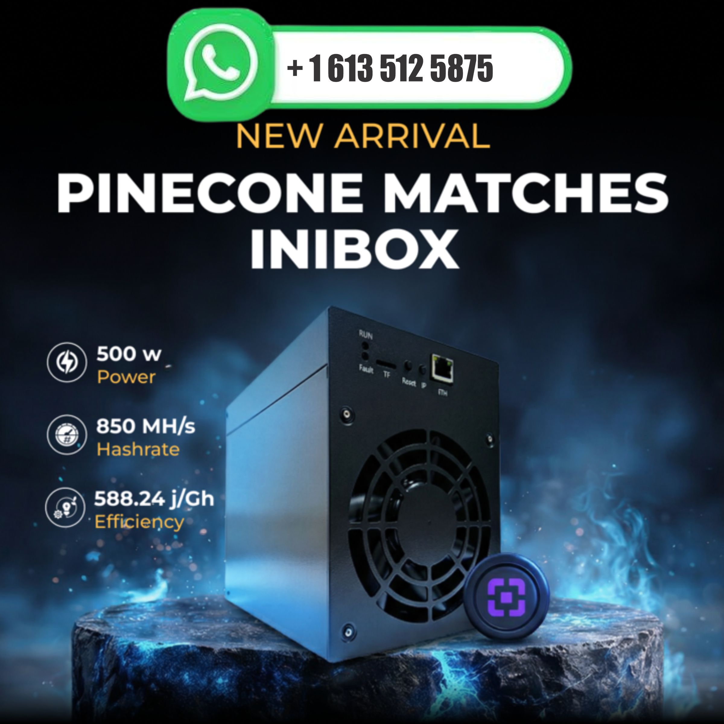 Melhor Oferta JY: Compre 2 e Ganhe 1 Grátis - Novos Fósforos Pinecone INIBOX 850Mh 500W InitVerse & INIChain, Oferta por Tempo Limitado