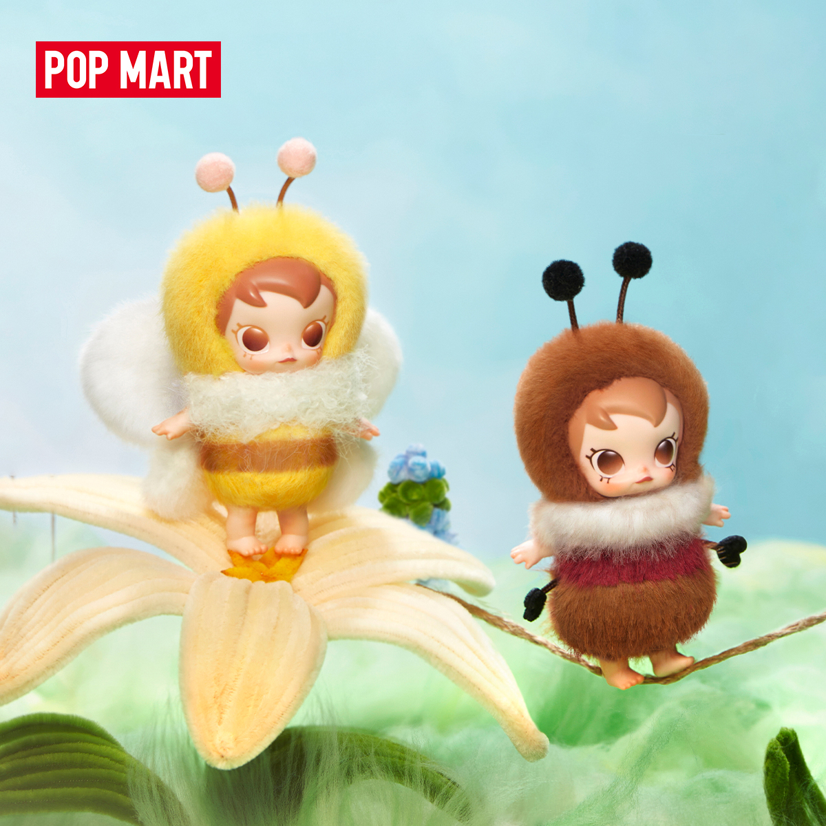 【EU EXCLD】POP MART Baby Molly Buggy Roam Series - Ciondolo in vinile e peluche Blind Box 1/4 pezzi POPMART BlindBox Mystery Box