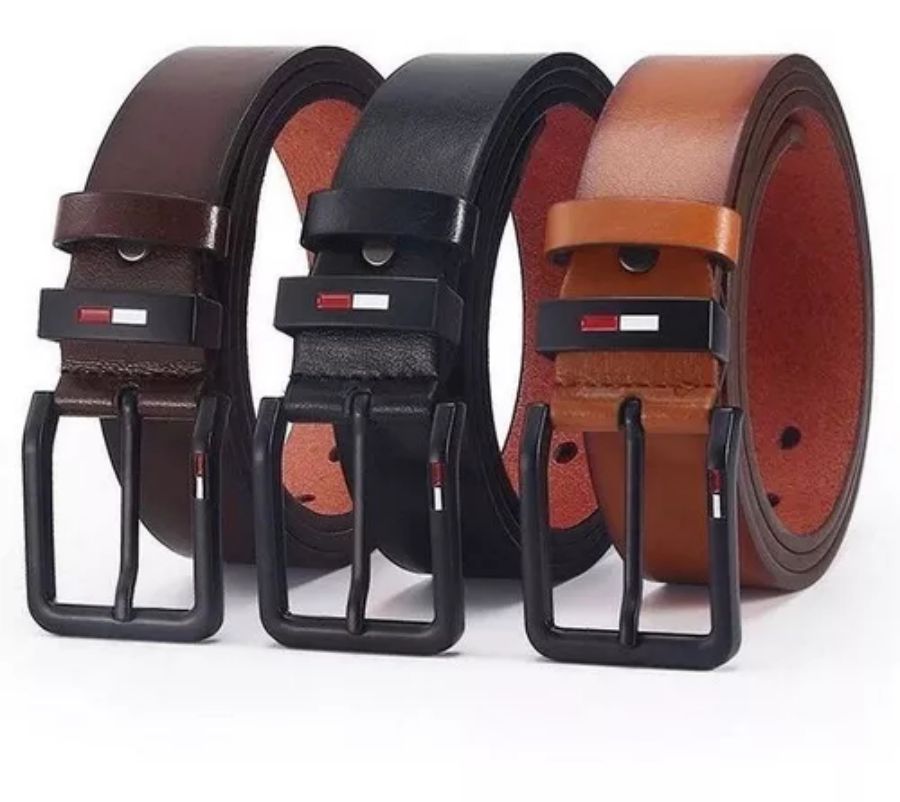 Fivela quadrada de pino de liga de couro PU masculino, preto, café, marrom, moda, cinto de lazer masculino, 2023