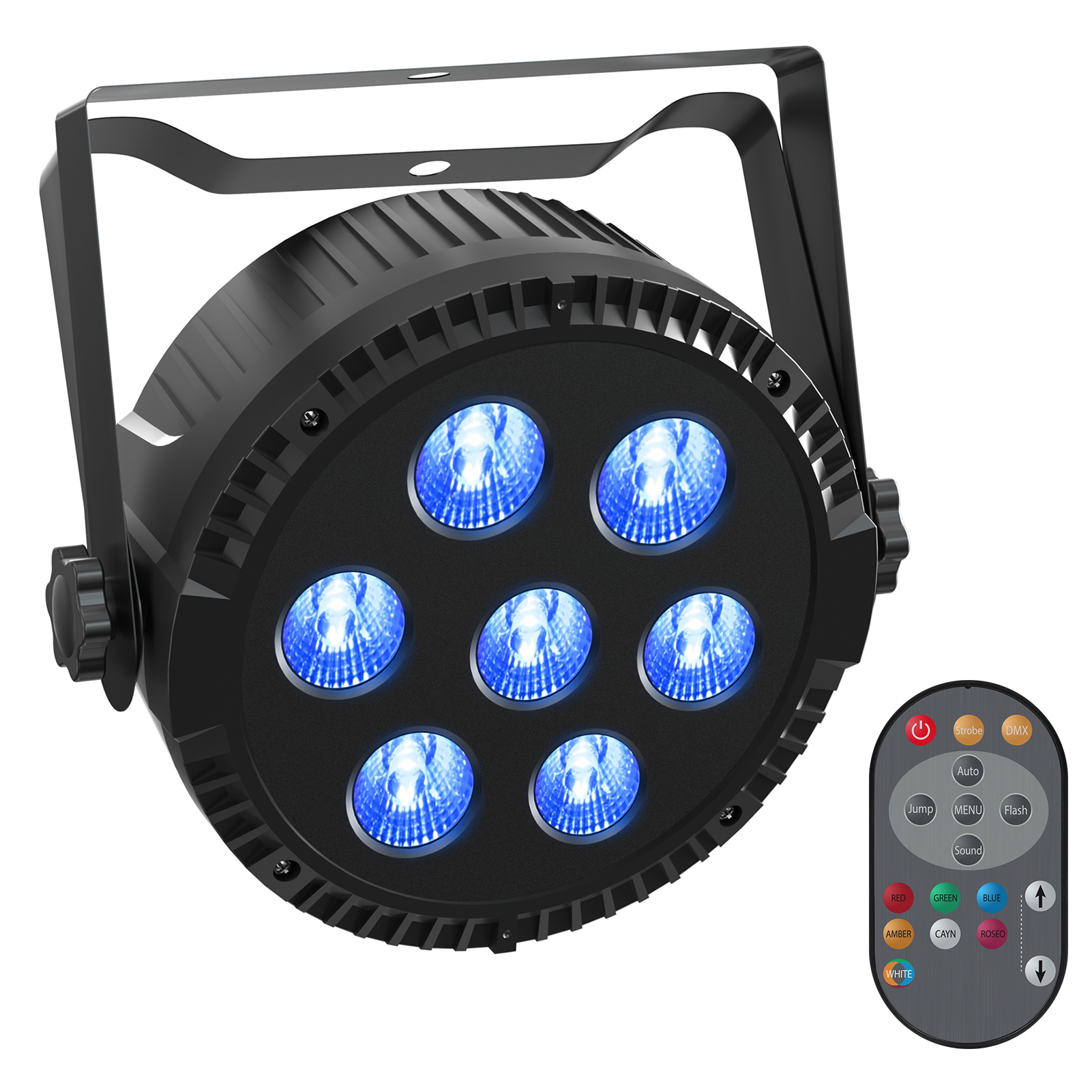42W Par Светильник 4 в 1 RGBW 7 Светодиодная лампа для сценических эффектов DMX512 Master- Slave Sound Active с пультом дистанционного управления для KTV Bar DJ светильник