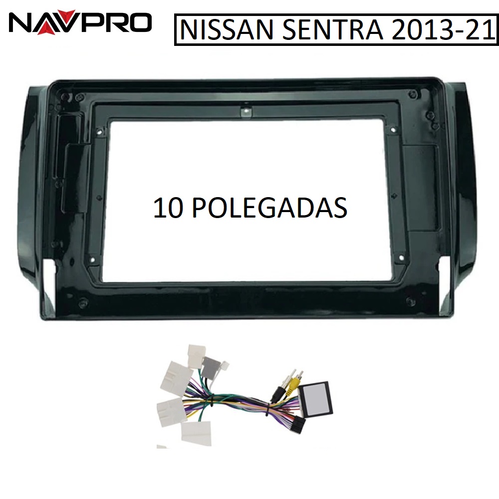 Marco de 10 pulgadas y cables de conexión para NISSAN SENTRA B17, instalación de centro Multimedia NAVPRO CASKA, 2013-2021