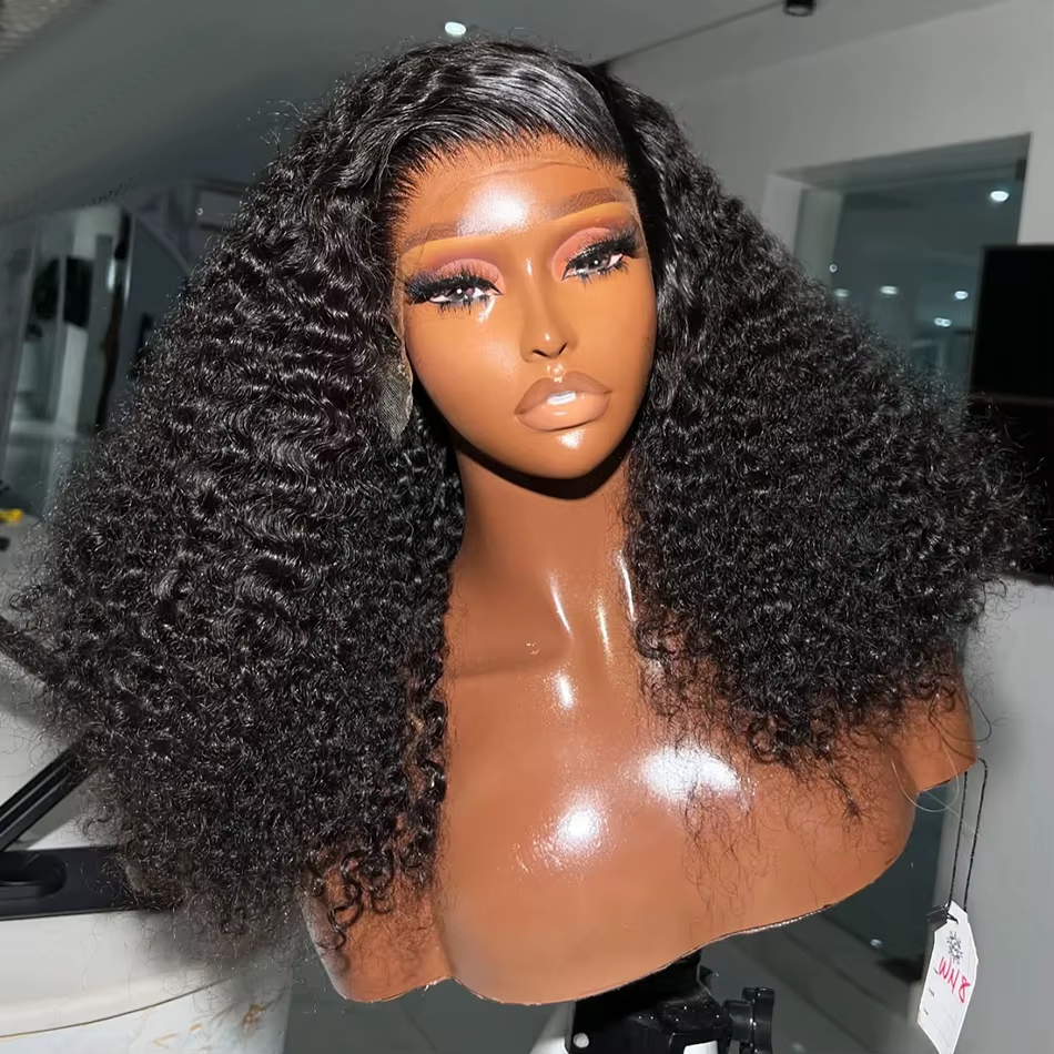 ความหนาแน่น 250 HD โปร่งใส Curly Deep Wave Lace Frontal Bob วิกผมผมมนุษย์ 13x4 ลูกไม้ด้านหน้าวิกผมก่อน Plucked สําหรับผู้หญิงสีดํา
