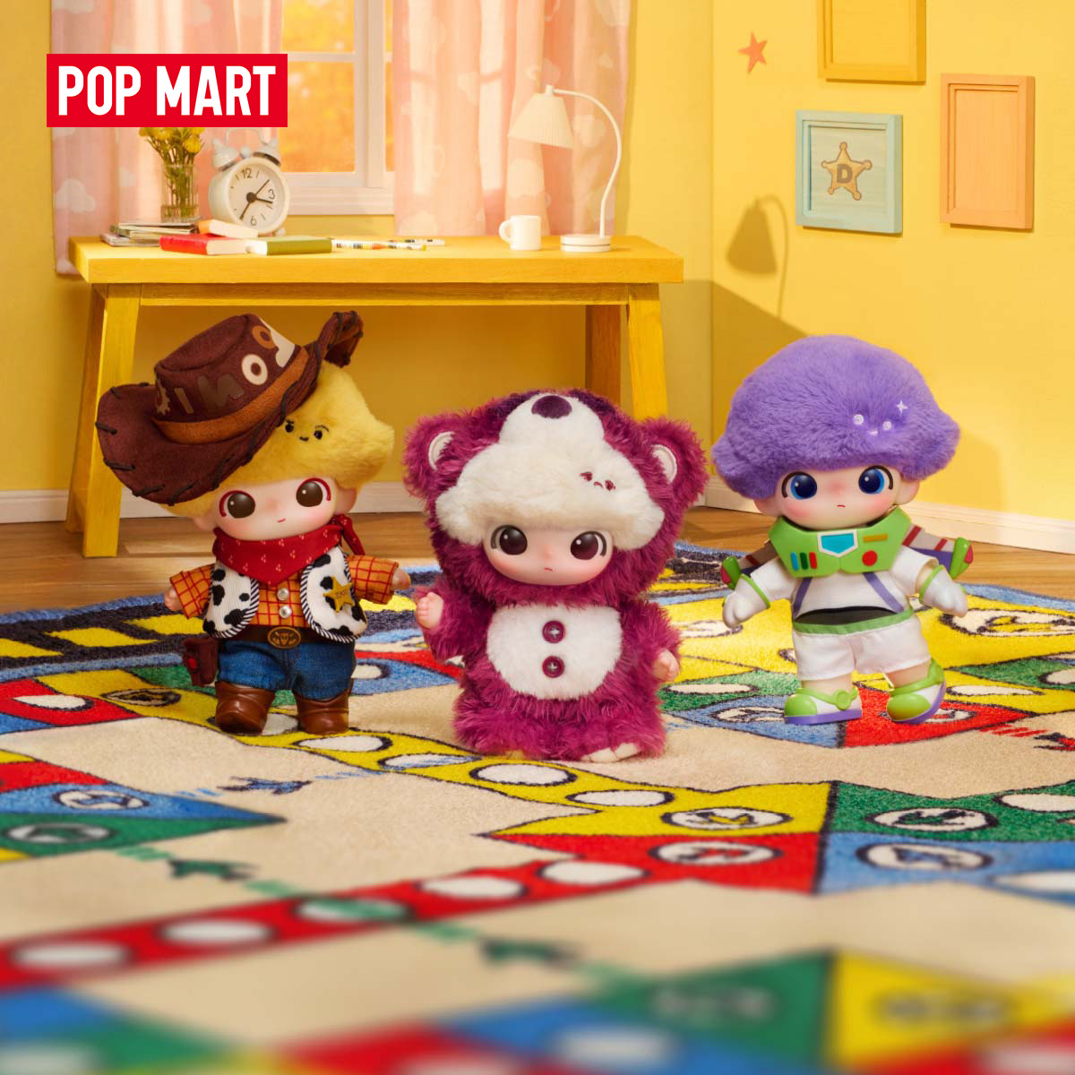 【EU】POP MART DIMOO WORLD × PIXAR Series - Ciondolo in vinile e peluche 1PC/6PCS Blind Box Action Figure