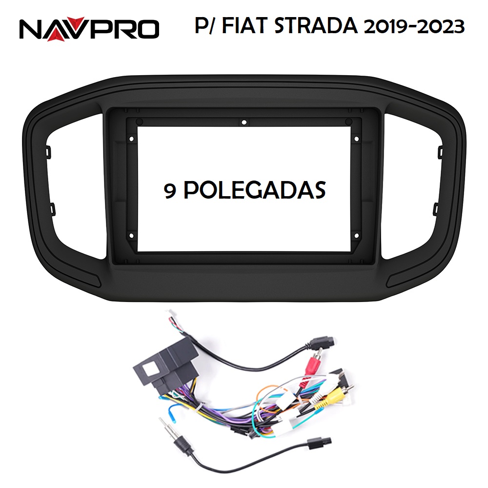 Per FIAT STRADA 2019 2023 telaio da 9 pollici e cavi di collegamento per l'installazione del centro multimediale NAVPRO CASKA