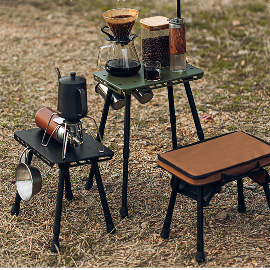 Buitentafel En Stoel Tafel Voor Tweeërlei Gebruik, Hefbare Draagbare Kruk Outdoor Vissen Campingstoel Bureau