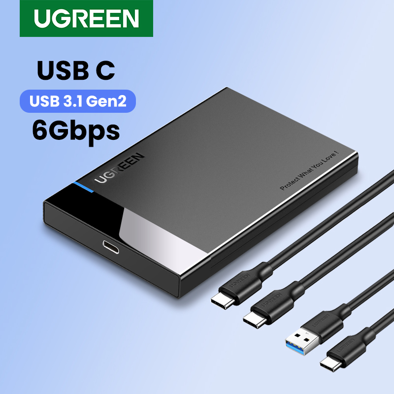 UGREEN-Adapter do dysku zewnętrznego HD HDD SSD, Case 2.5 SATA do USB 3.0, do typu C 3.1, zewnętrzny