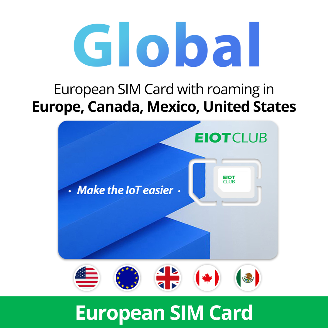 EIOTCLUB Global SIM Card, Europe & USA & Canada & Mexico, Data SIM For Travel & Business for Mobile Phone, WiFi Router, Hotspot