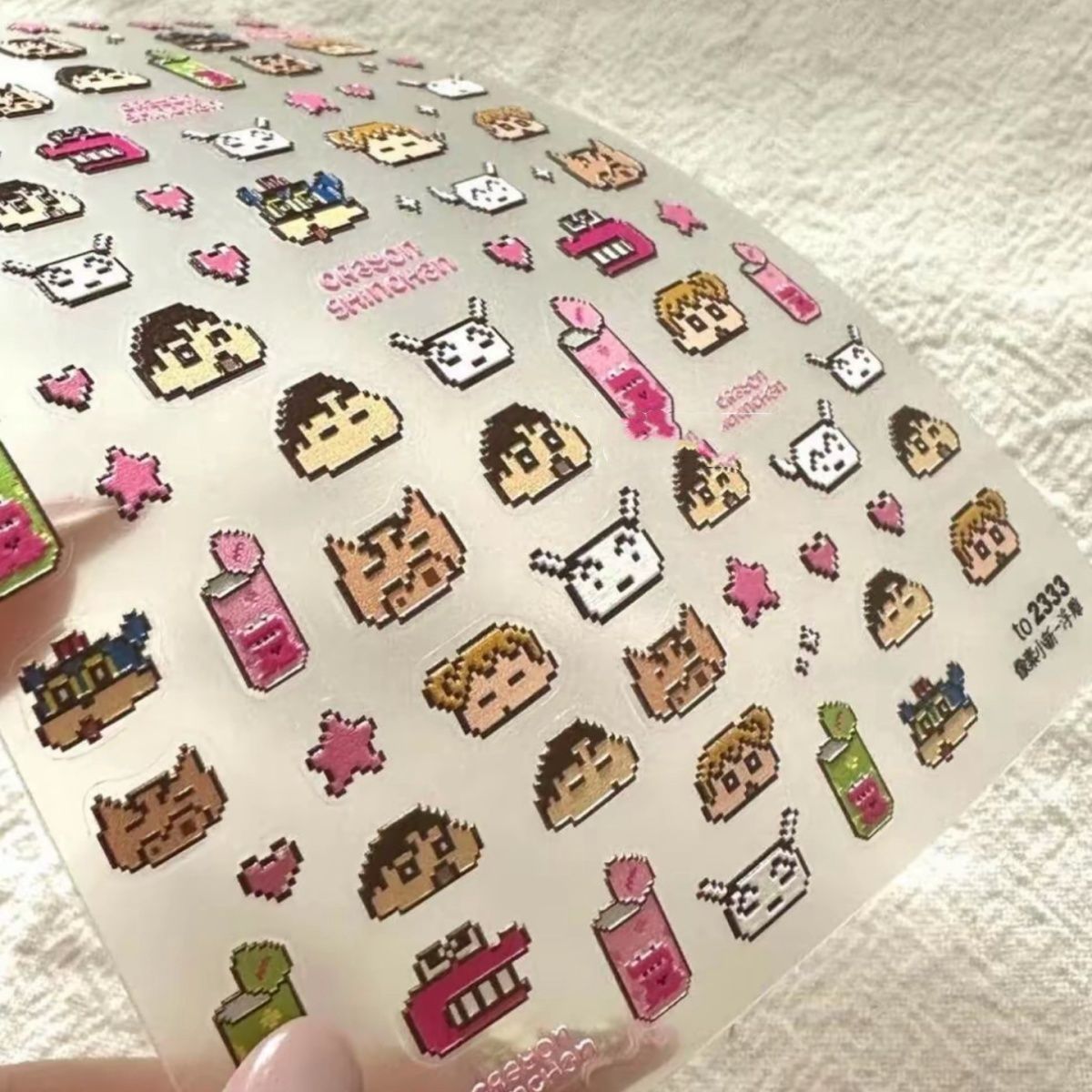 かわいいクレヨンしんちゃんPETステッカー 日本のピクセルスタイル キュートなスマホケースステッカー ジャンクジャーナル スクラップブッキング用品