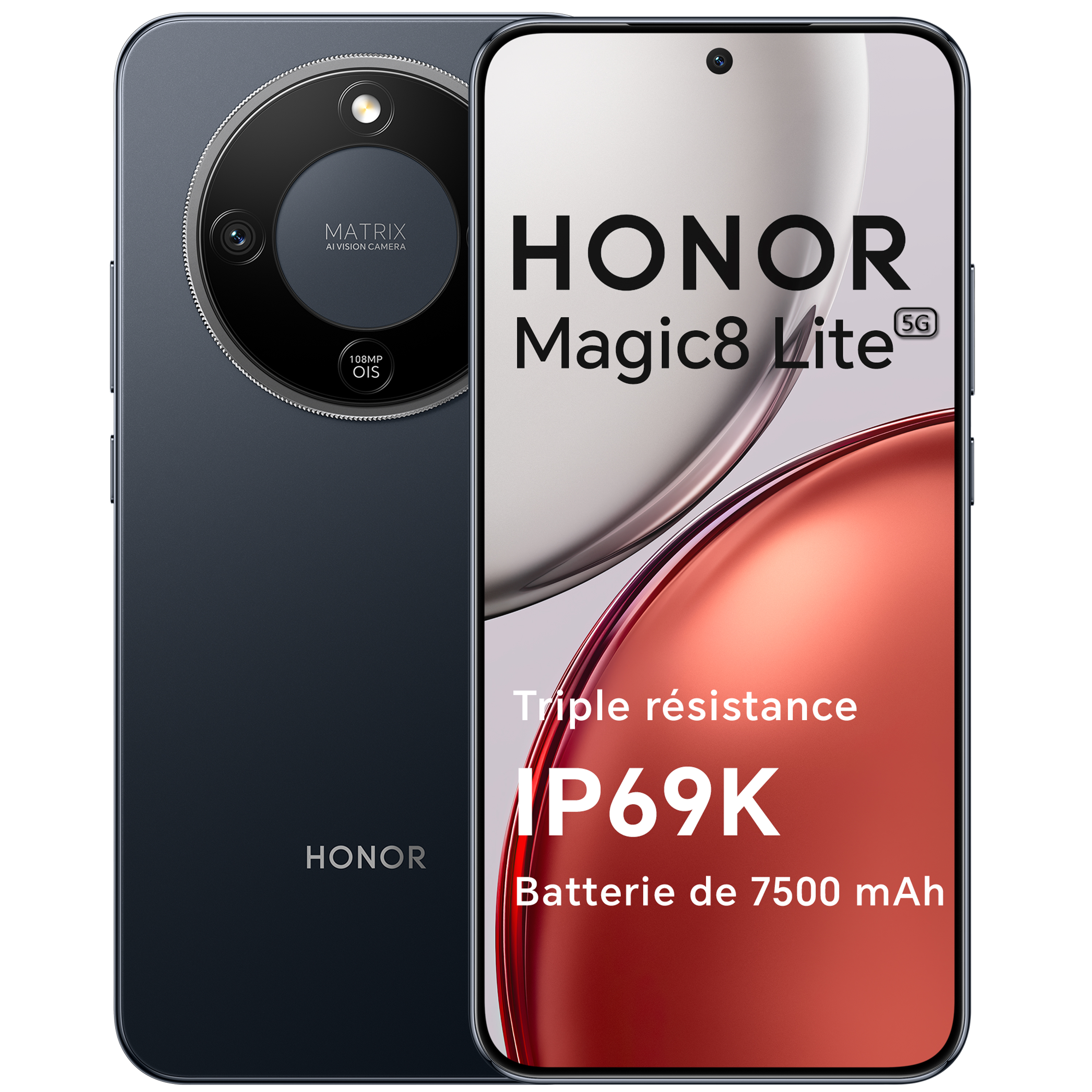 Il nuovo smartphone Android HONOR Magic8 Lite Version UE 5G con display AMOLED, Snapdragon 6 Gen 4, batteria da 7500 mAh e fotocamera AI da 108MP.