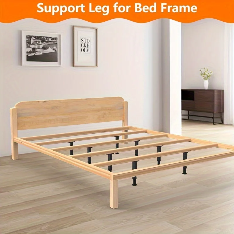 Adjustable Bed Frame Support Legs,5.31"-8.66"Heavy Duty Plastic Furniture Feet-Ideal for Beds,Sofas,Tables, with Screws Included