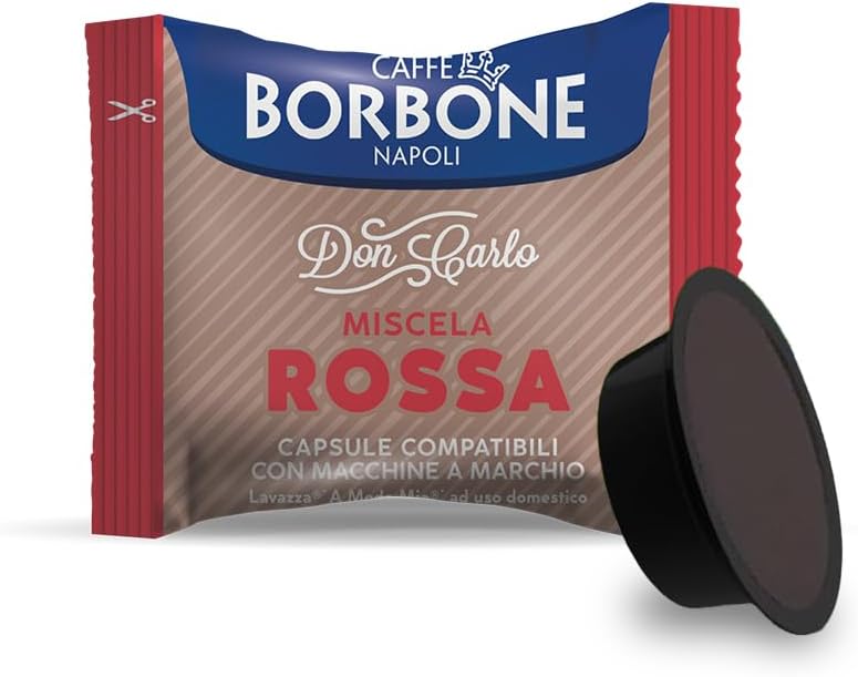 600 Capsule Di Caffè Compatibili Per Lavazza A Modo Mio, Compatibili Con Macchine Da Caffè Borbone Don Carlo Miscela Rossa Espresso