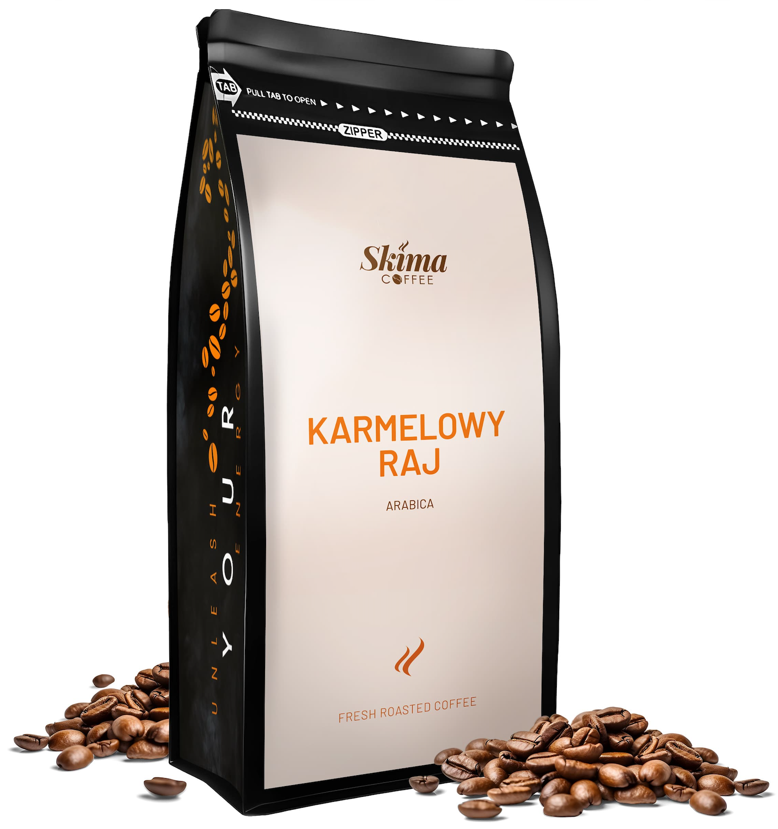 Kaffeebohnen 500g CARAMEL PARADISE 100% ARABICA Frisch für die SkimaCoffee Espressomaschine + KOSTENLOSES GESCHENK
