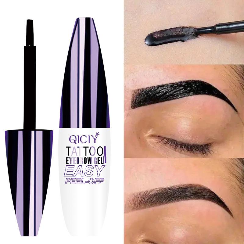 Färbende Augenbrauen-Tattoo-Tinte zum Abziehen, Augenbrauen-Eyeliner, Sommersprossen-Färbecreme, wasserfestes Augenbrauen-Enhancer-Gel, Make-up-Kosmetik-Tool