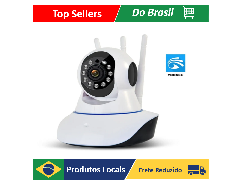NEVERDIE STORE – (Sicherheitsschutz)Kamera Robo 3 Antennen IP Wifi 360° 720p Sistema Yoosee ENVIO RAPIDO PARA TODO O BRASIL
