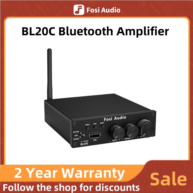 Fosi Audio 160W BL20C antena Bluetooth wzmacniacz mocy Audio HiFi 2.1 Mini klasa D wzmacniacz u-disk Player dla domu głośnik pasywny