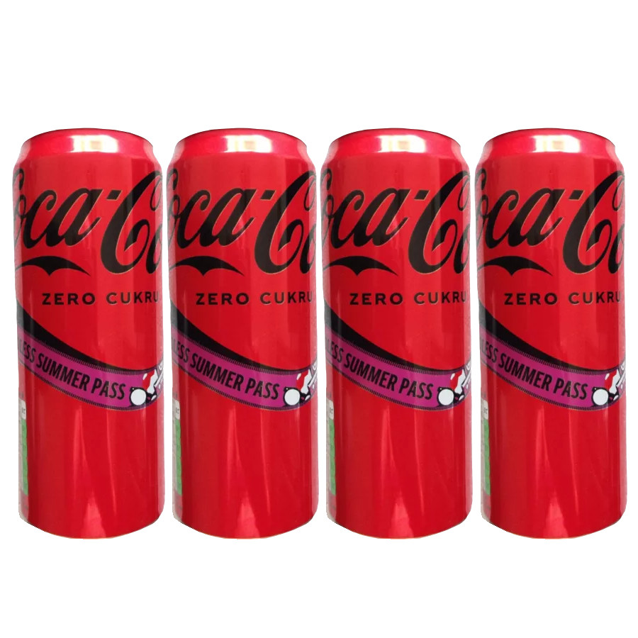 4x Napój gazowany COCA-COLA Zero 0,33 l puszka wąska