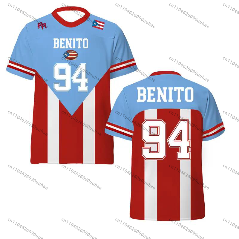 เสื้อยืดทีมฟุตบอลรุ่นใหม่ ฉลองครบรอบแฟนบอล เสื้อยืดหมายเลข 94 แบด บันนี่ เสื้อยืดดนตรีละติน ผสมผสานวัฒนธรรมเปอร์โตริโก ความภาคภูมิใจในวัฒนธรรมชาติ
