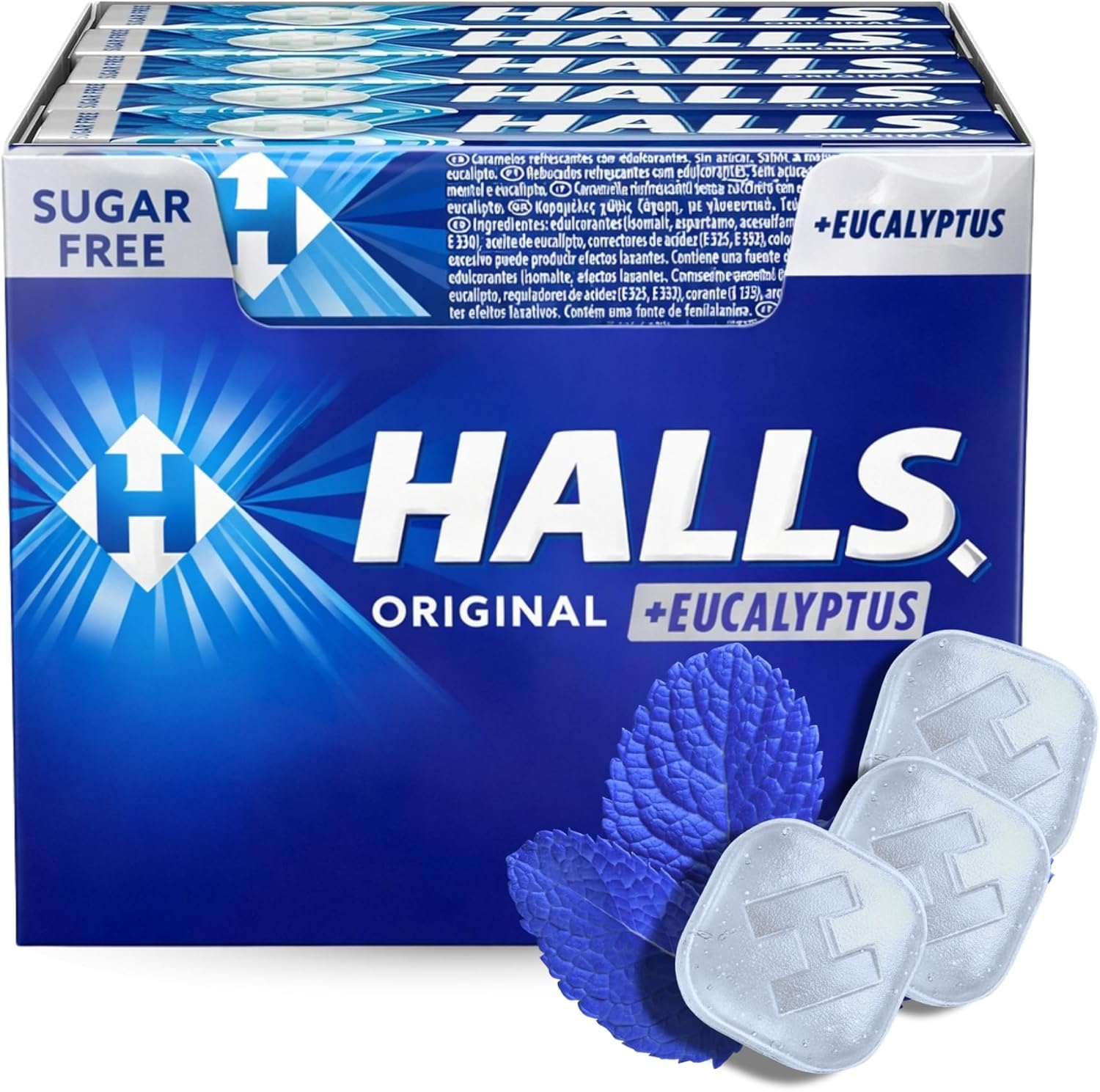 HALLS Original Mentol Caja 20U | Caramelos Refrescantes | Formato Ahorro Ideal para Verano