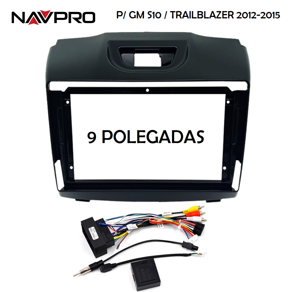 GM S10 Trailblazer 2012-2015 Frame/Fascia and connecting cables for multimedia central installation 9 "NAVPRO CASKA
