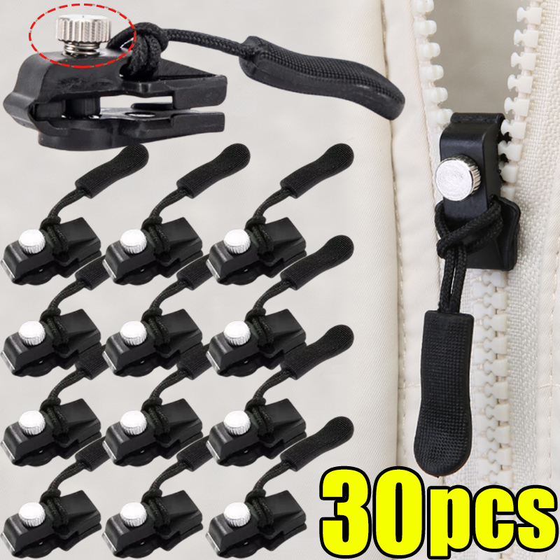Universal Zipper Repair Kit Quick Instant Detachable Zipper Head Replacement Zipper Slider Pull for Jacket Bags Coat Free Sewing