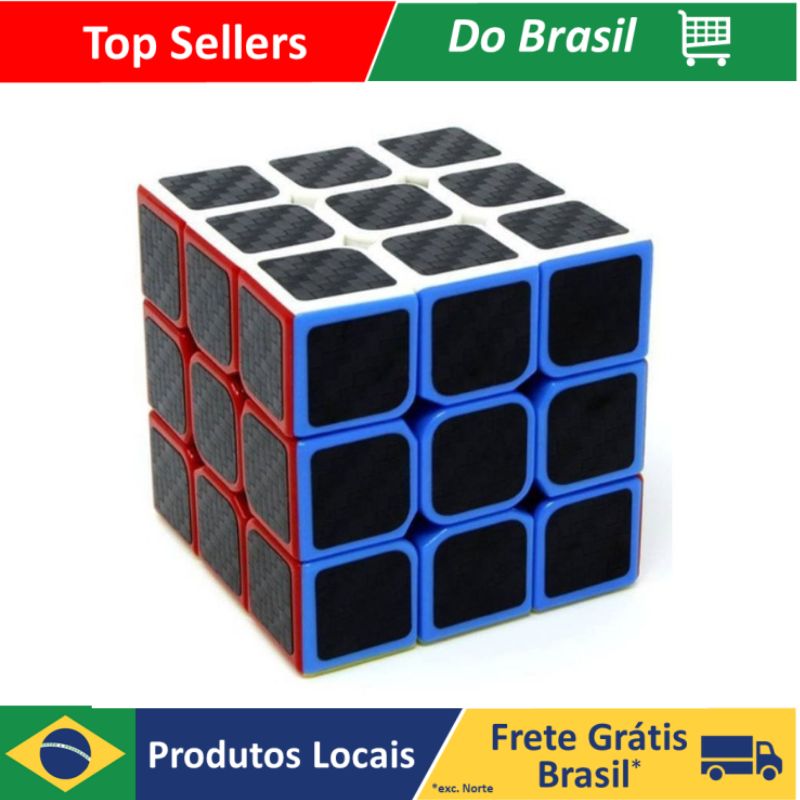 Fanxin Zwarte Carbon 3X3 Professionele Magische Kubus