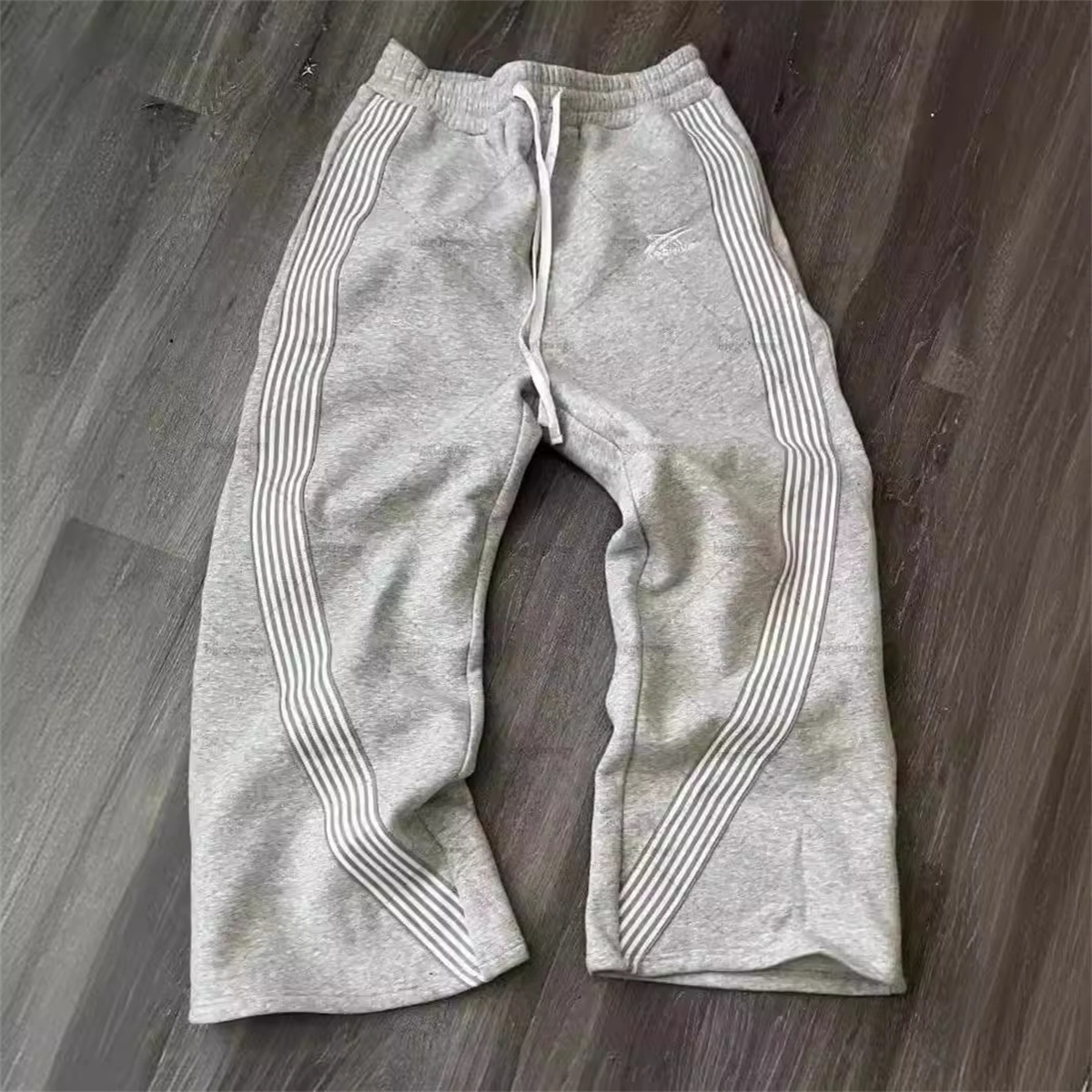 Casual solto calças de perna reta listrado 2025 verão moda tendência marca rua hip-hop jogging harajuku moletom masculino feminino