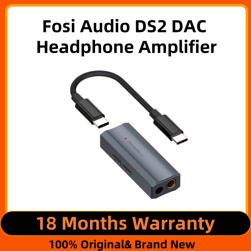 Fosi Audio DS2 Amplifier Headphone DAC USB Audio Mini Baru DSD DAC Amp Mendukung 32bit/384KHz dengan Output Ganda 3.5MM & 4.4MM