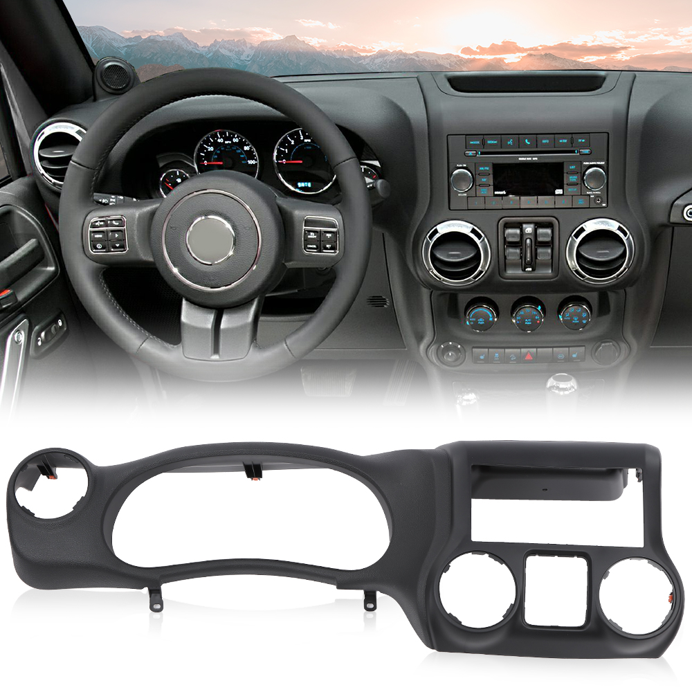 Ramka panelu wykończenia zestawu wskaźników na desce rozdzielczej kompatybilna z ramką panelu rozdzielczej Jeep Wrangler 2011-2014