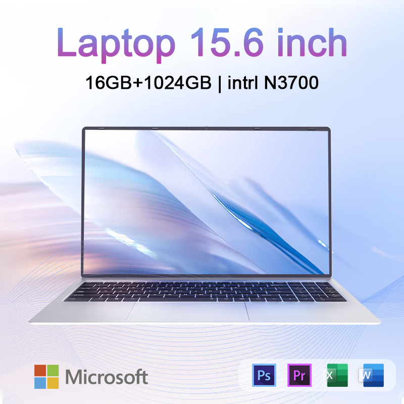 Оригинальный тонкий ноутбук 15,6 дюйма, 16 ГБ ОЗУ, 2 ТБ SSD, игровой ПК Intel N3700, дисплей 1920*1080, офисный учебный компьютер, ПК с Windows 11 Pro