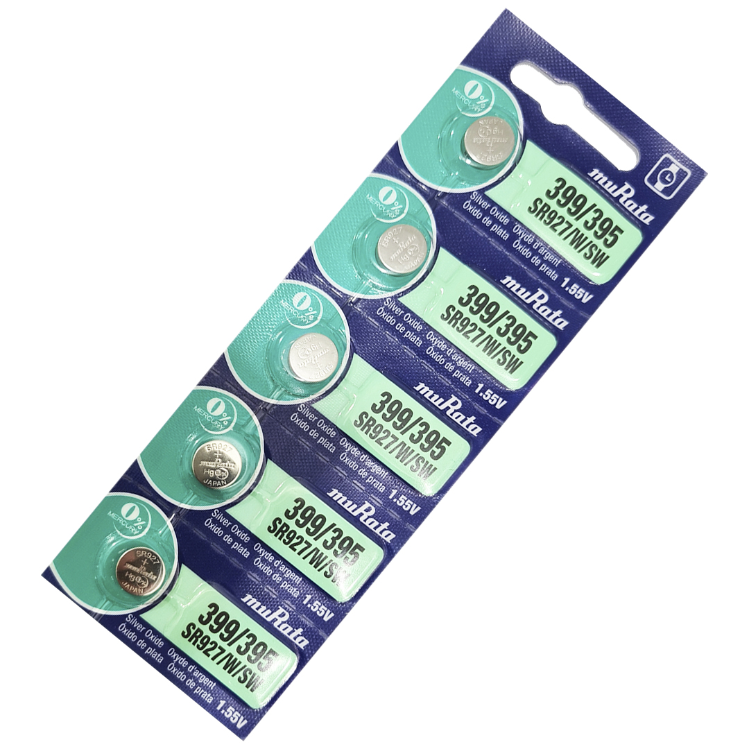 Baterai Murata-baterai jam Sony 399/395 SR927 SW dengan 05 Unit