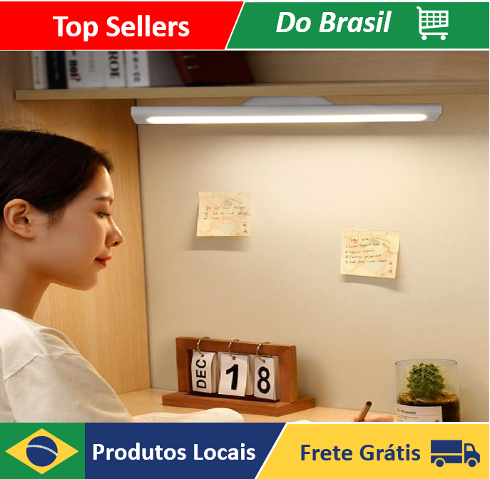 Luz De Leitura Magnética Barra Led Lúminaria Recarregável - Neverdie Store