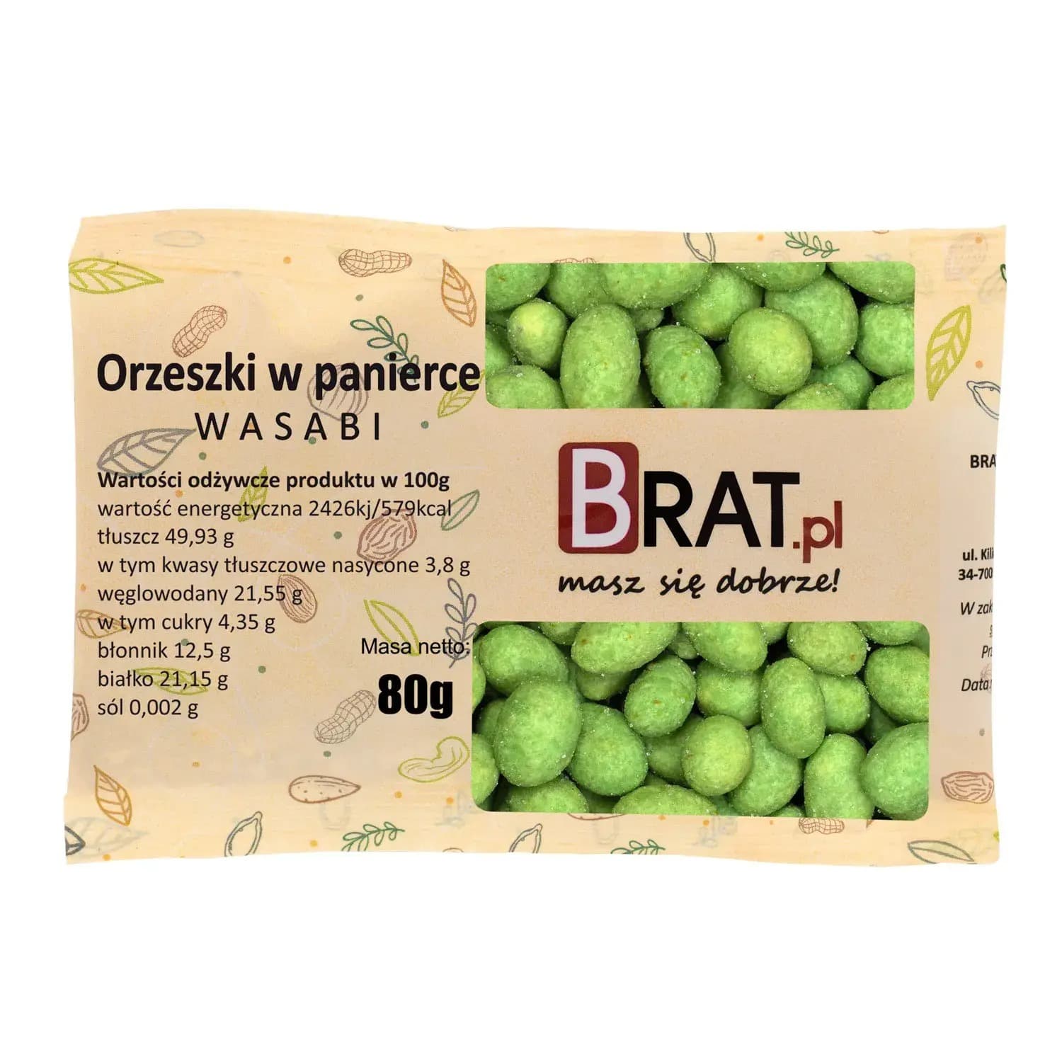 Orzeszki w panierce wasabi 80g