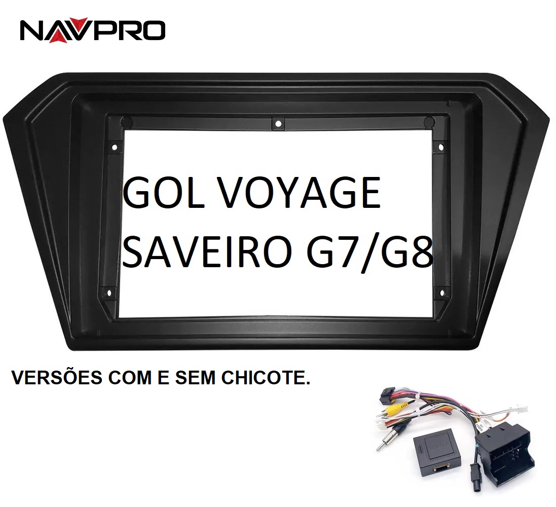 G8 G7 VW gol Voyage saveiro 2016โครง2022และสายเชื่อมต่อสำหรับติดตั้งศูนย์มัลติมีเดีย9 "navpro caska