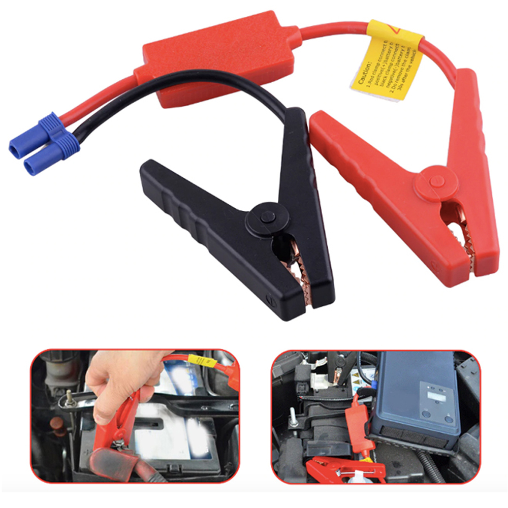Kabel Starter lompatan portabel konektor klip jepit buaya baterai EC5 steker