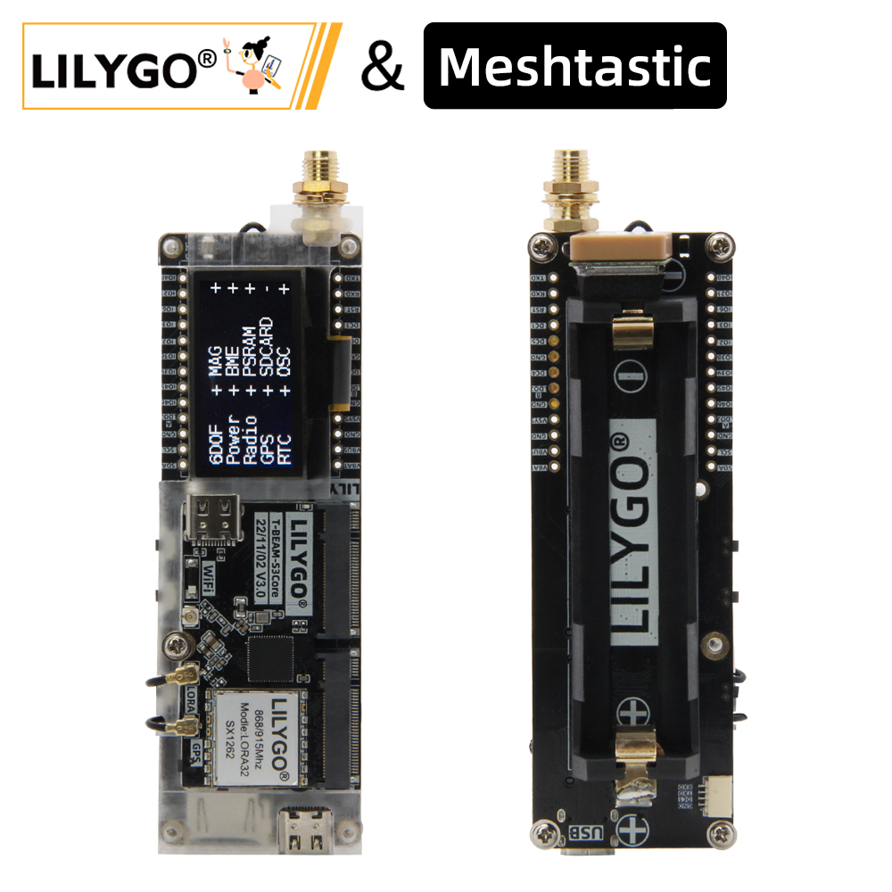 LILYGO® Meshtastic T-Beam SUPREME ESP32-S3 carte de développement SX1262 LoRa Tech 433/868/915MHz GPS WiFi Bluetooth 1.3 pouces OLED